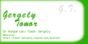 gergely tomor business card